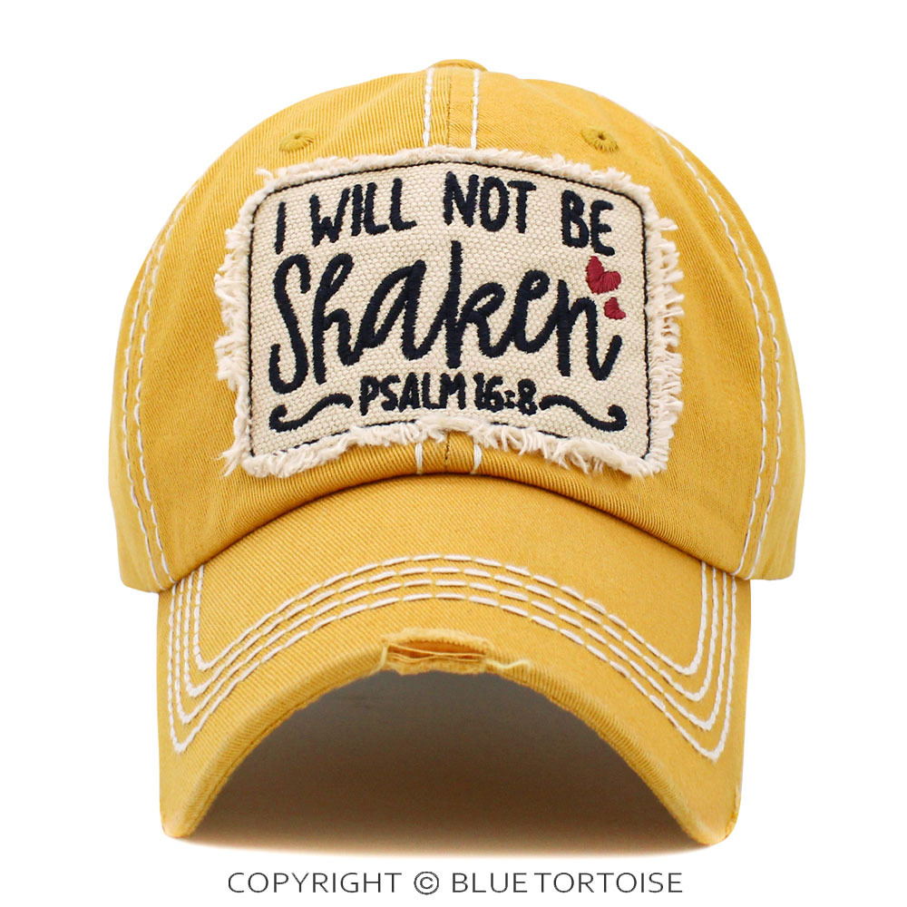 "I Will Not Be Shaken" Washed Vintage Ball Cap