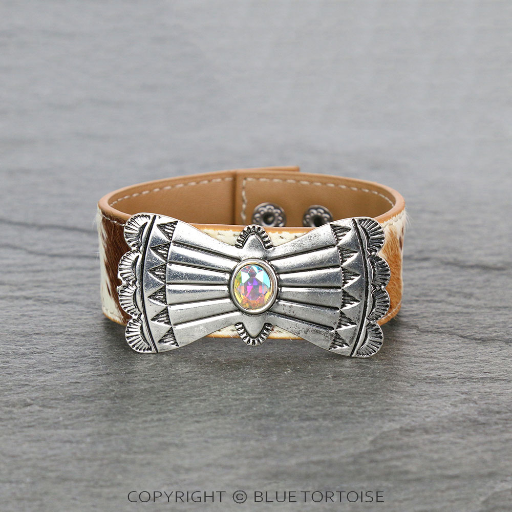 Cowhide Leather with Concho Bracelet