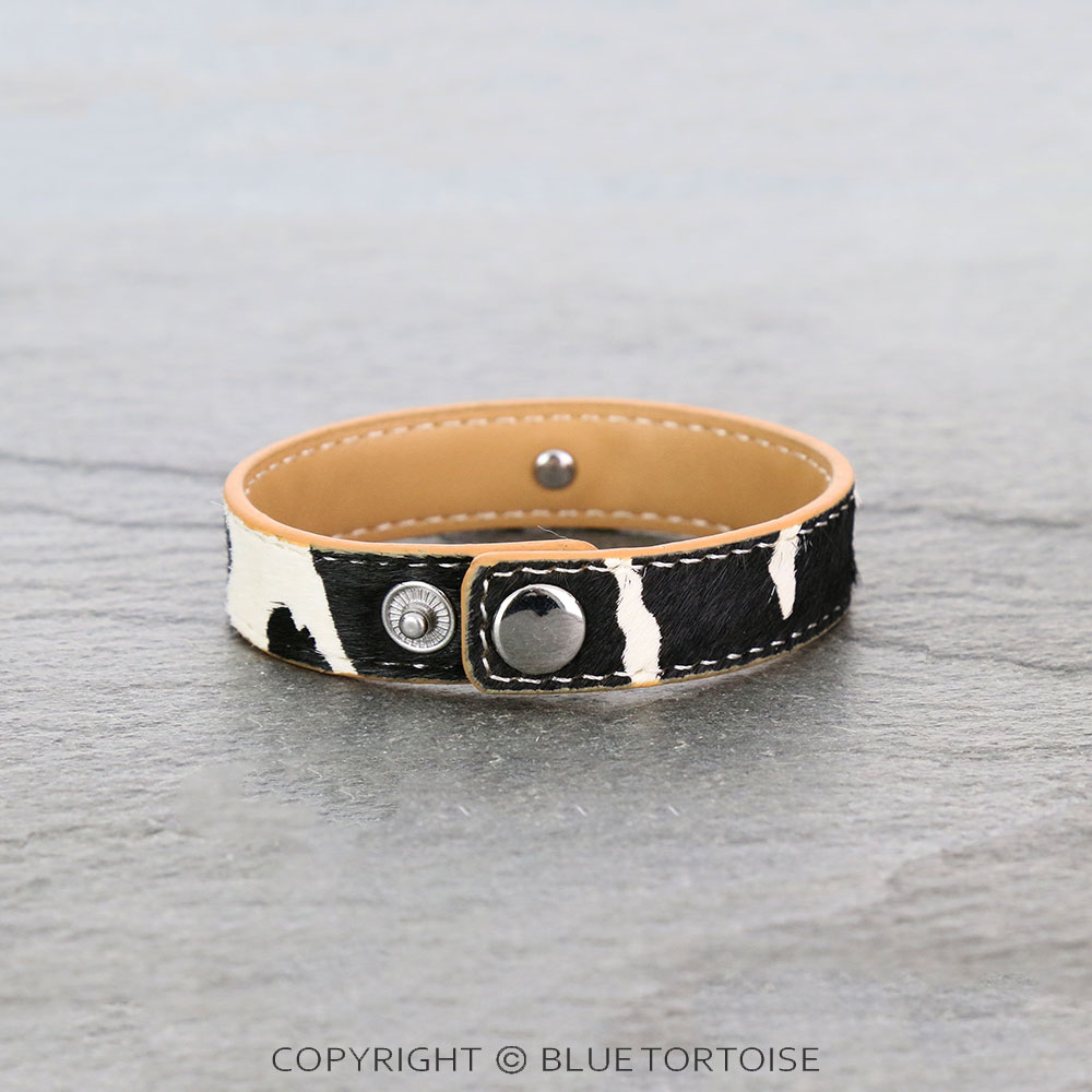 Cowhide Leather with Thunder Stone Bracelet - Image 4