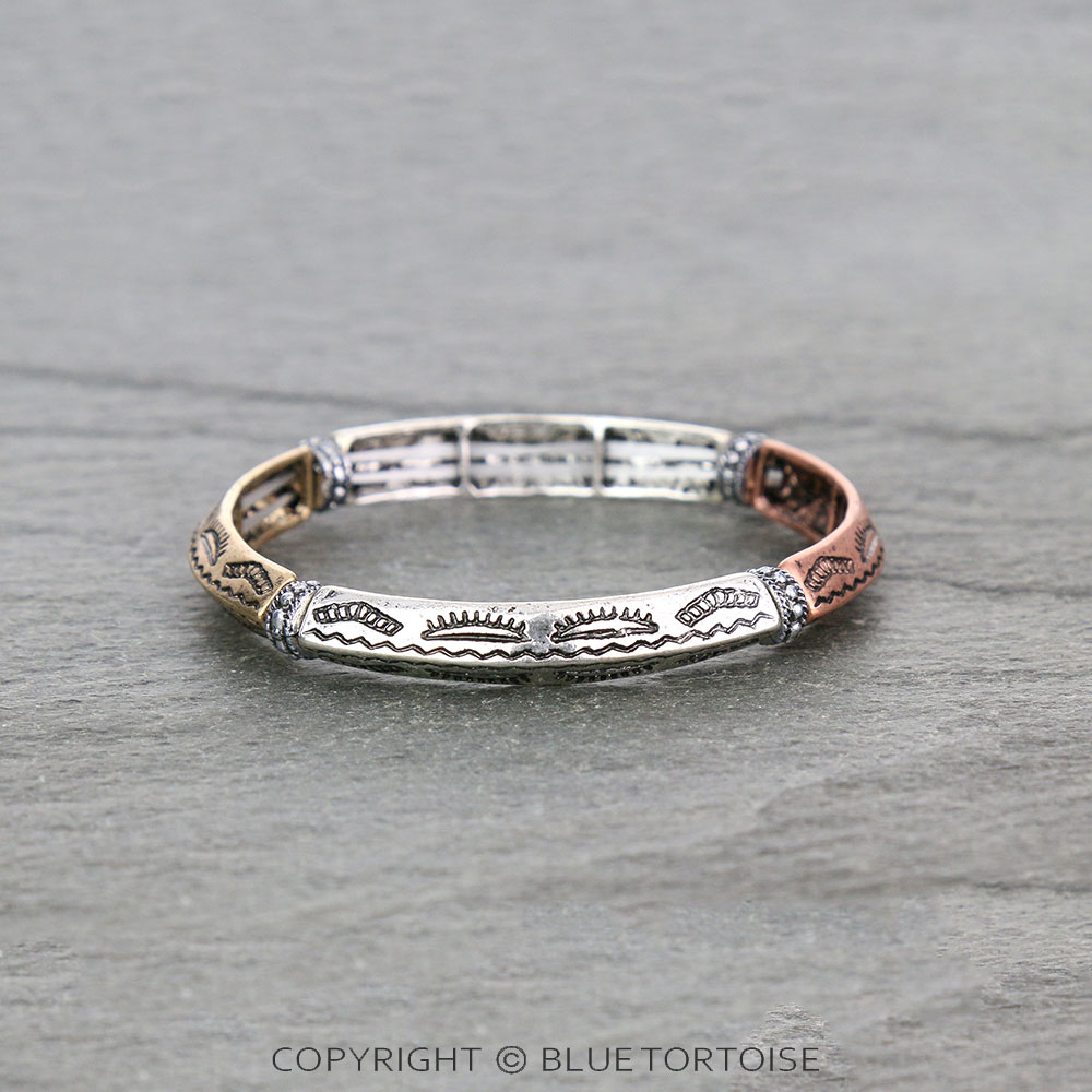 Western Aztec Pattern Stretch Bracelet