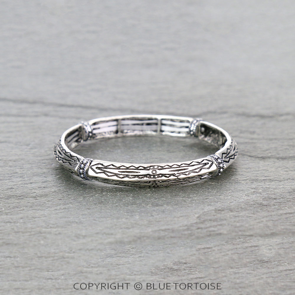 Western Aztec Pattern Stretch Bracelet