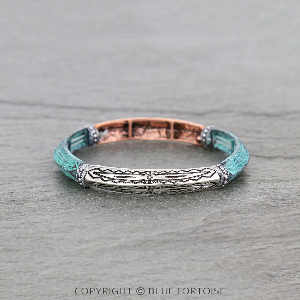 Western Aztec Pattern Stretch Bracelet