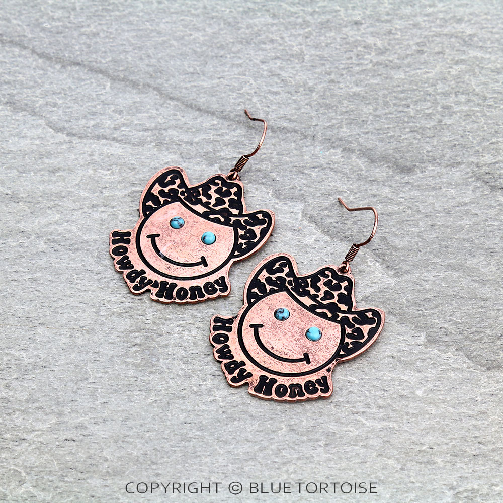 1.7" Howdy Smile Dangle Earrings