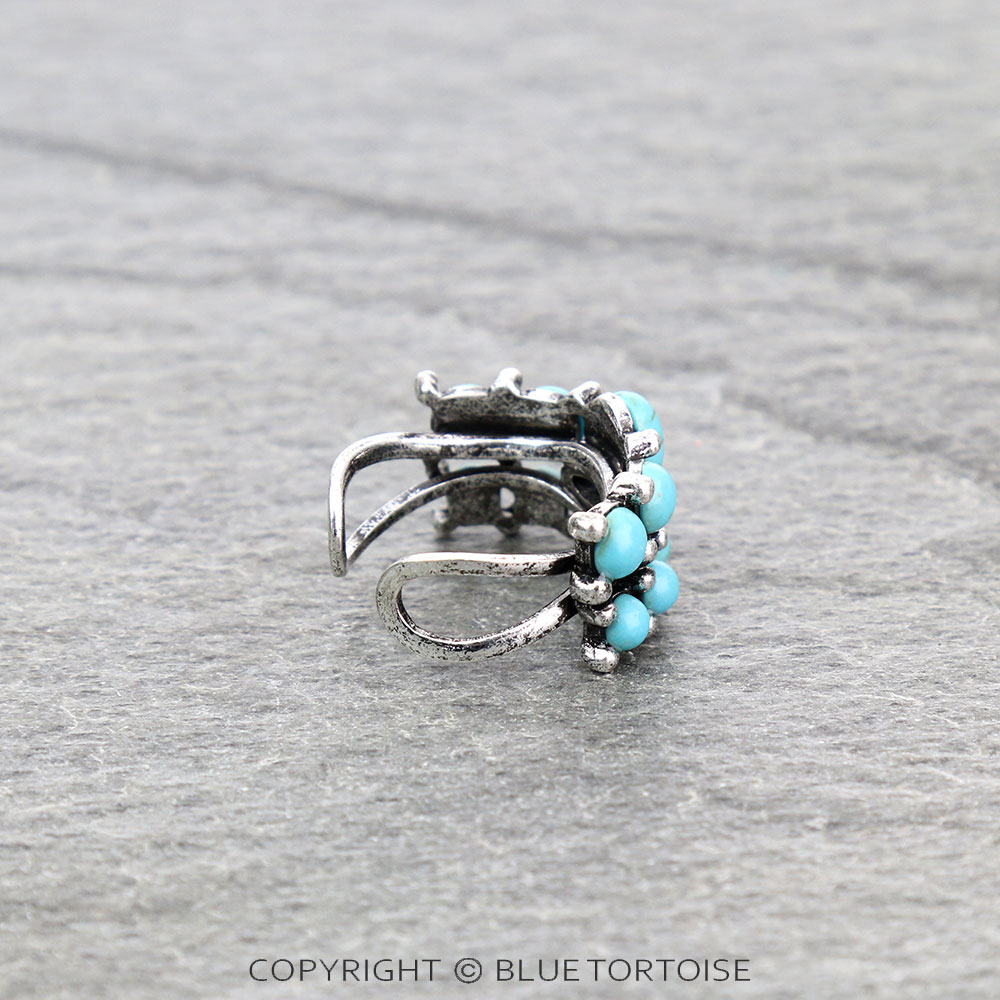Western Design Stone Cuff Ring - Image 3