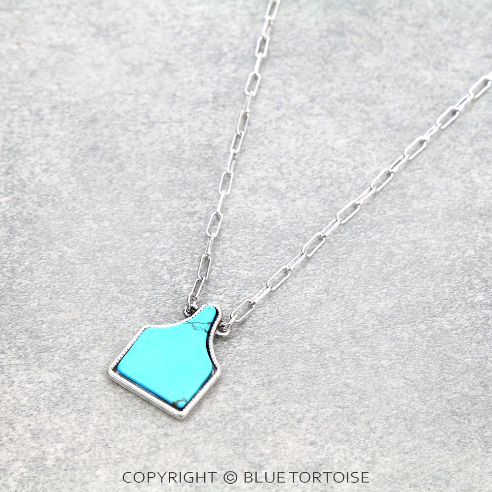 Western Cattle Tag Pendant Necklace