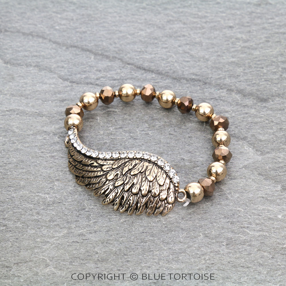 Western Wing with Bead Stretch Bracelet