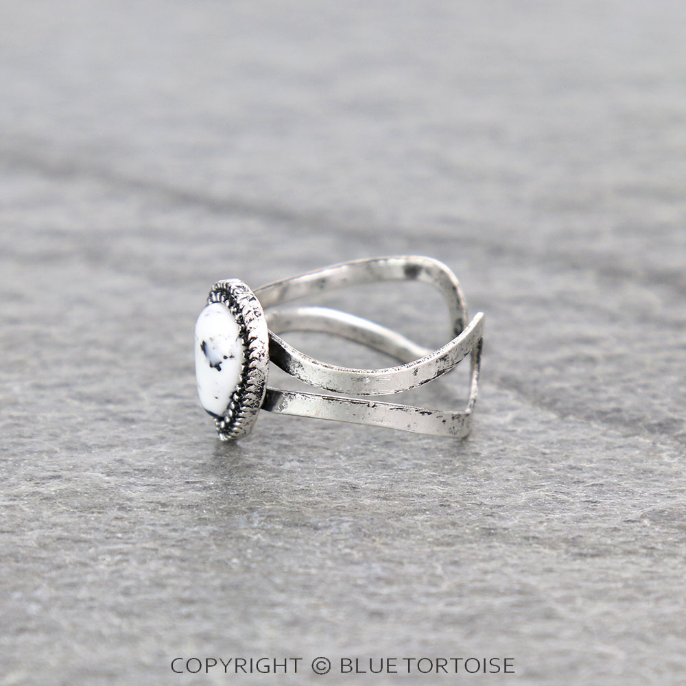Western Stone Adjustable Ring - Image 2