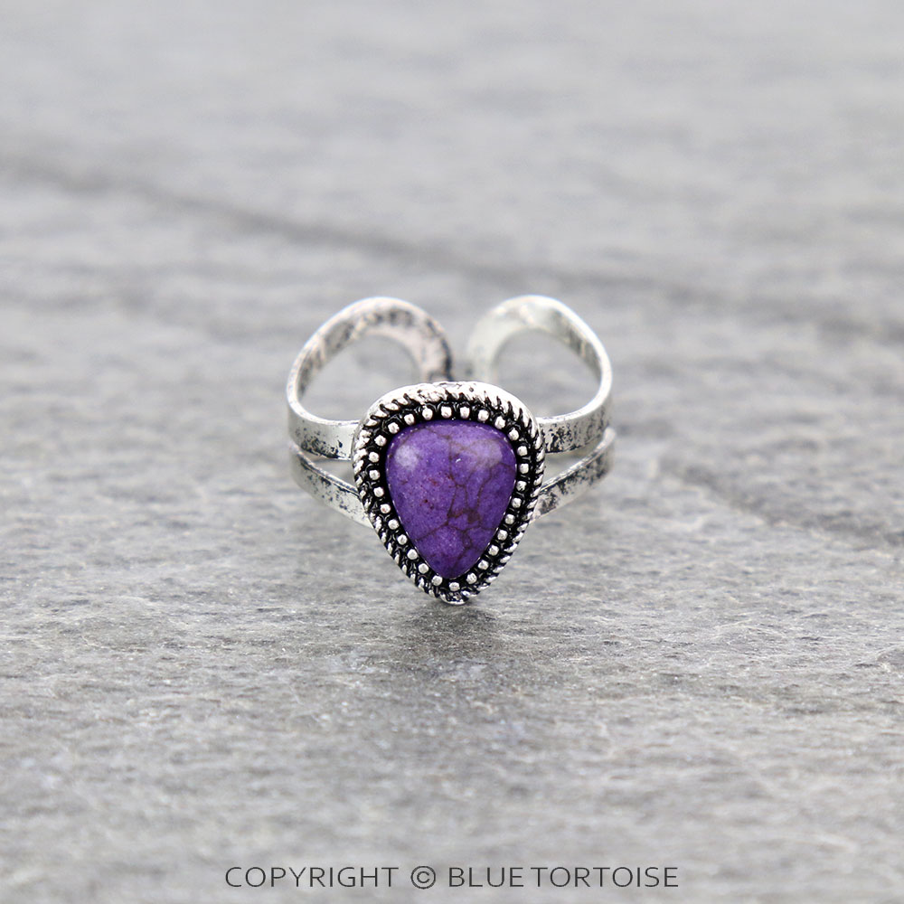 Western Stone Adjustable Ring