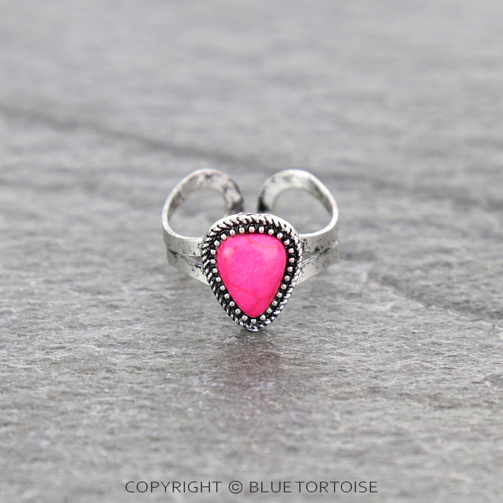 Western Stone Adjustable Ring