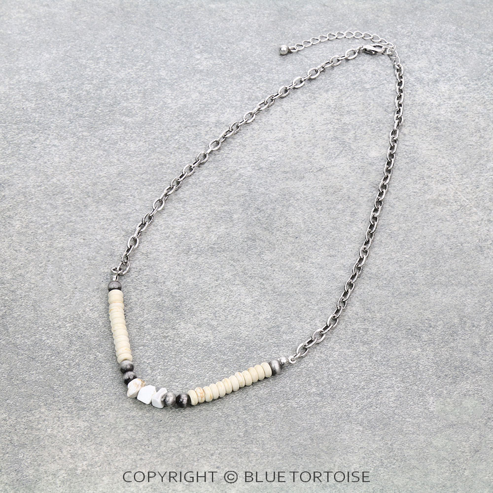 Western Chip Stone Chain Necklace