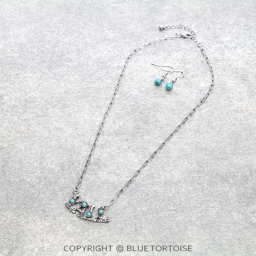 Western "Y'ALL" Necklace Set