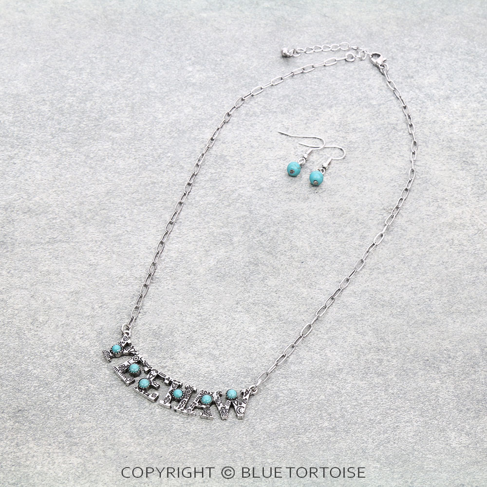 Western "YEE HAW" Necklace Set