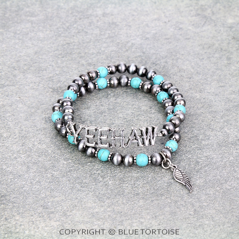 Western "YEE HAW" Stackable Bracelet