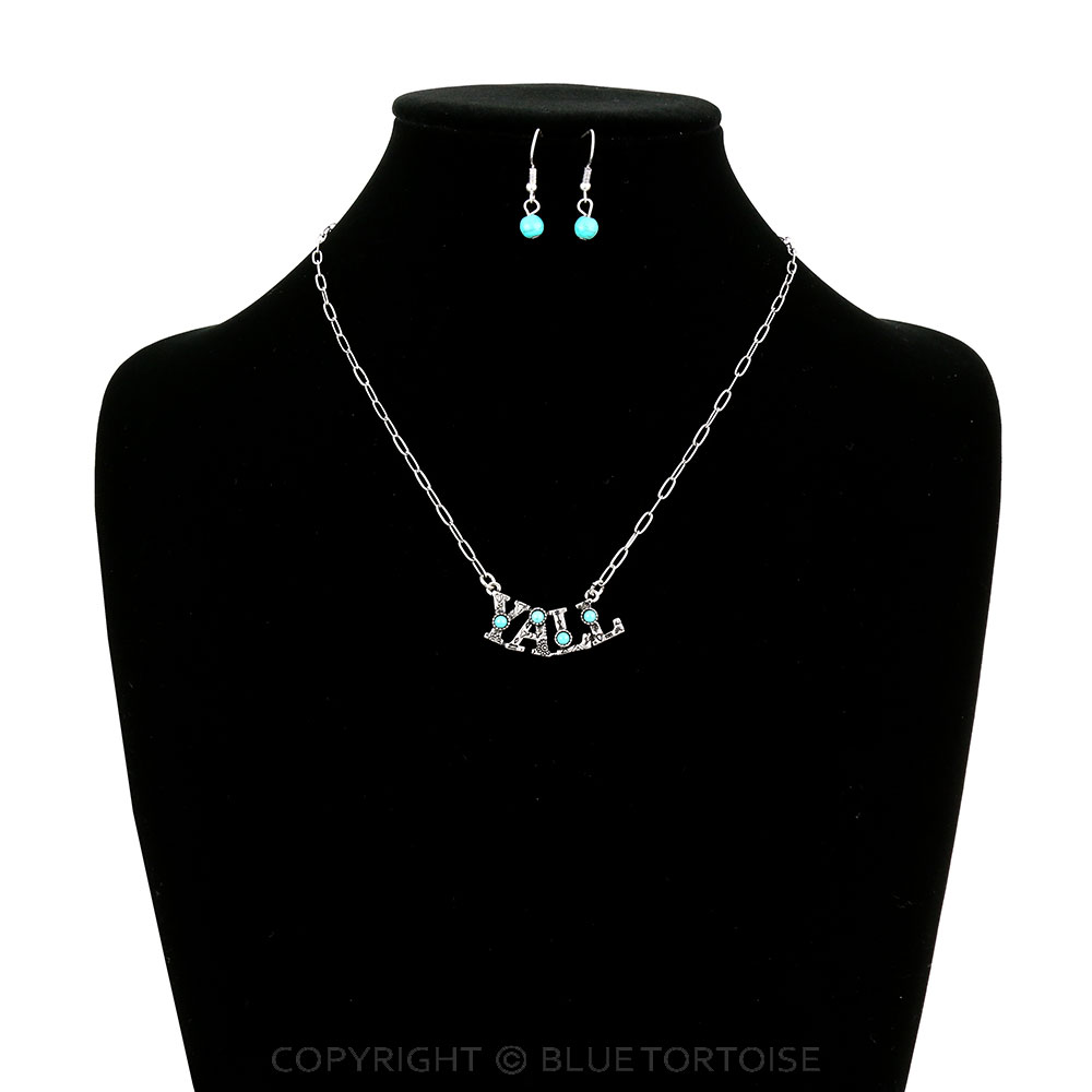 Western "Y'ALL" Necklace Set - Image 2