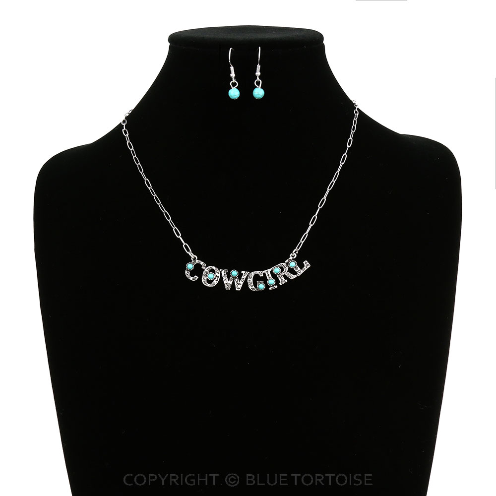 Western "COWGIRL" Necklace Set - Image 2