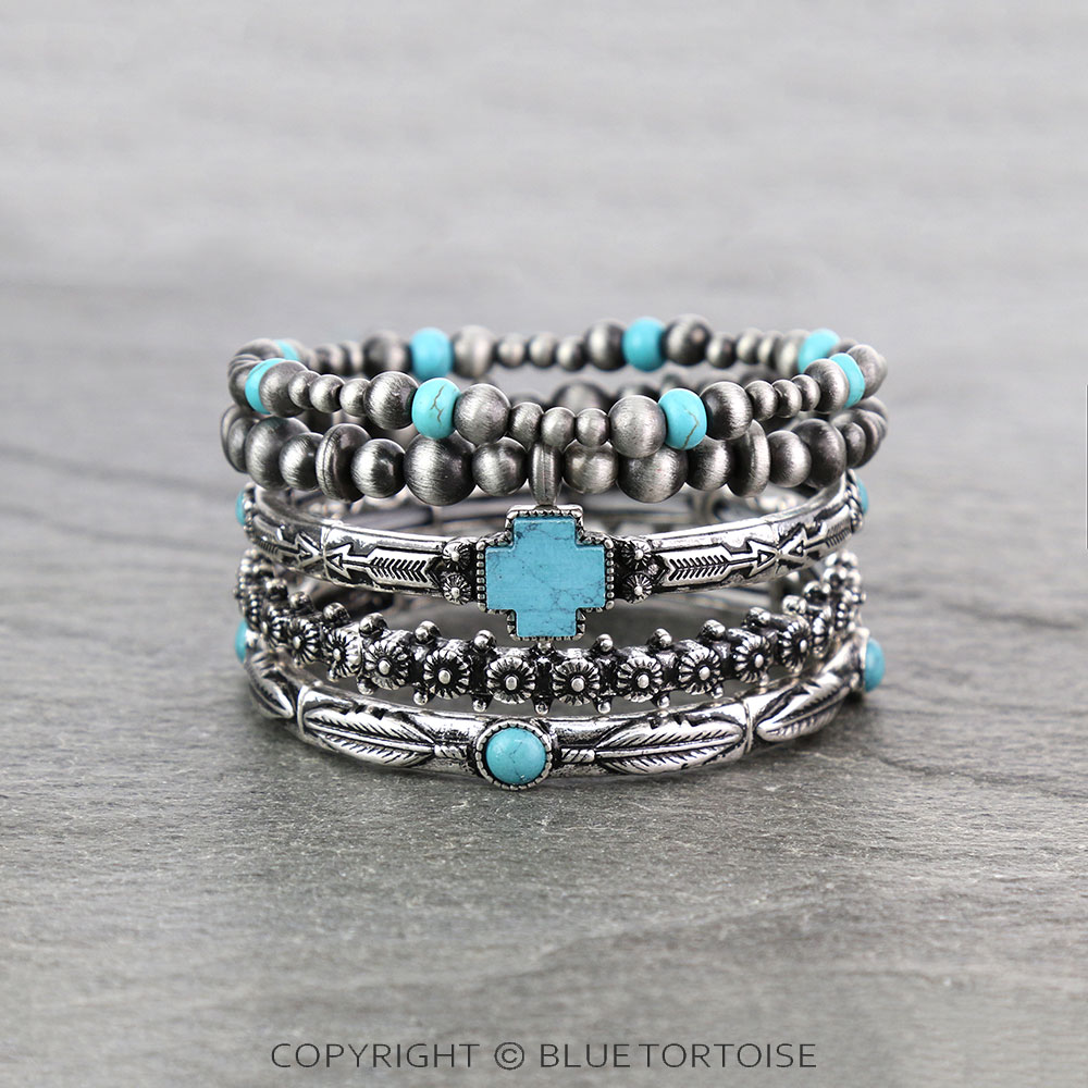 Western Design Stone Stackable Bracelets