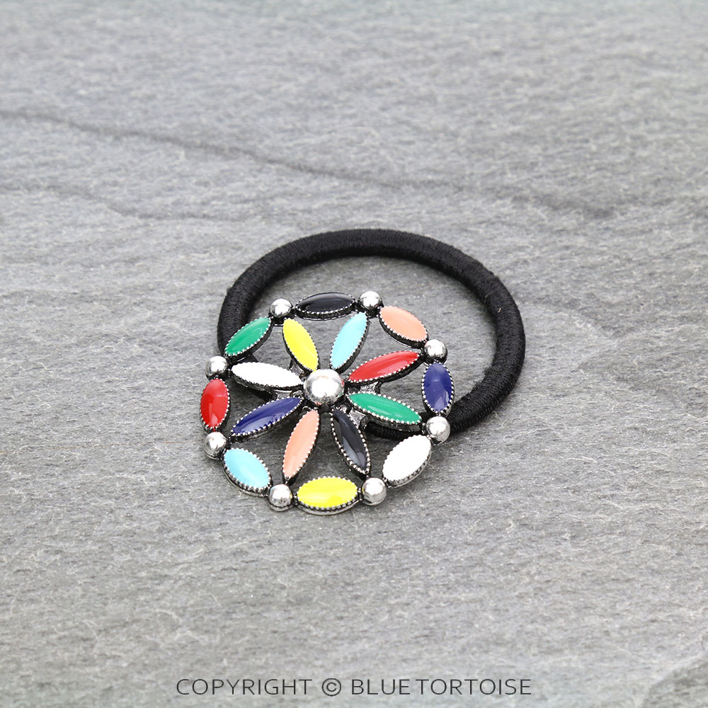 Western Epoxy Flower Hair Tie