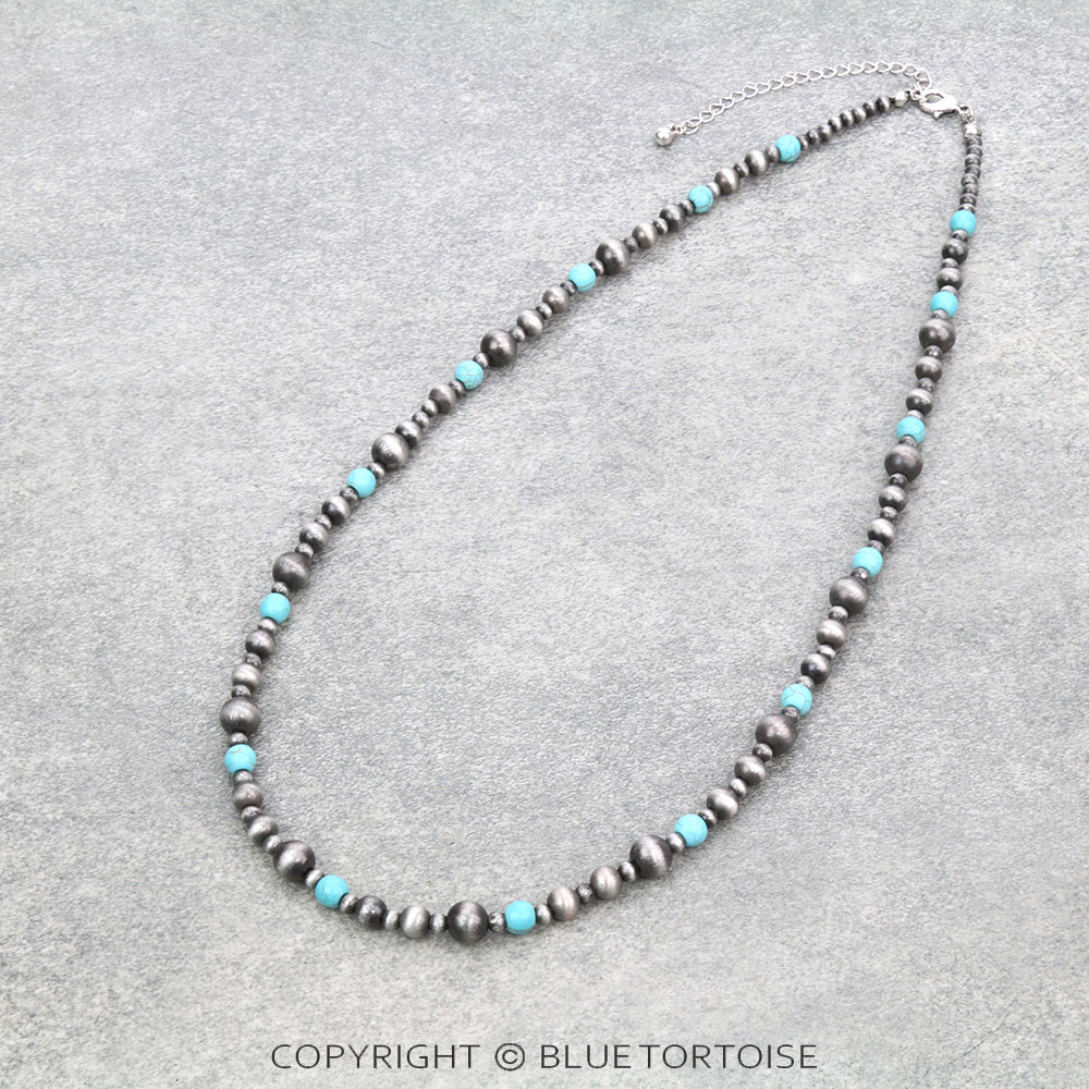 Navajo Style Pearl & Bead Necklace