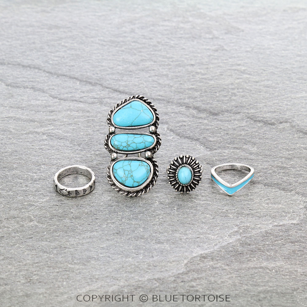 Western Design 4 Cuff Ring Set - Image 2