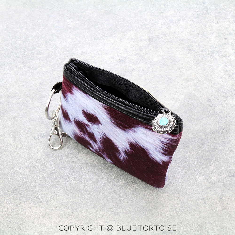 Cowhide Print Coin Purse - Image 3
