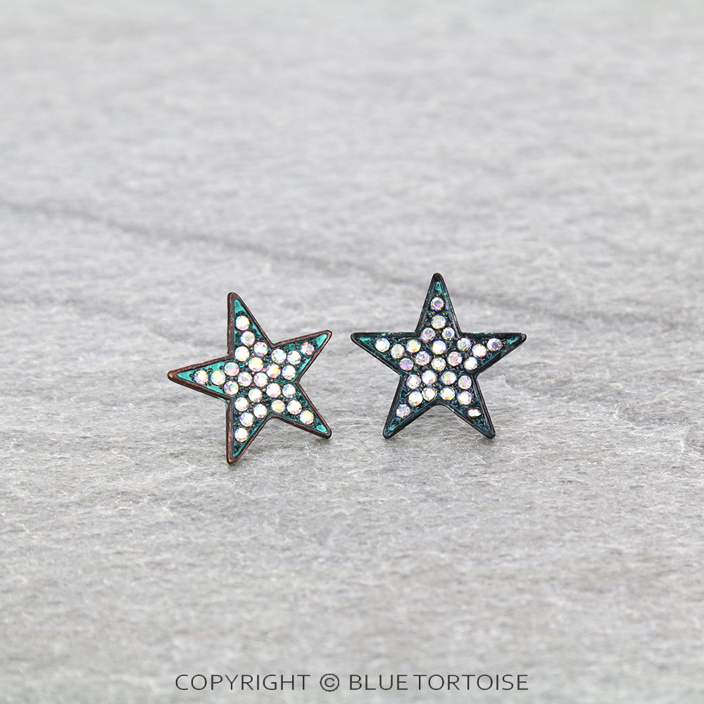 Star Stone Stud Earrings