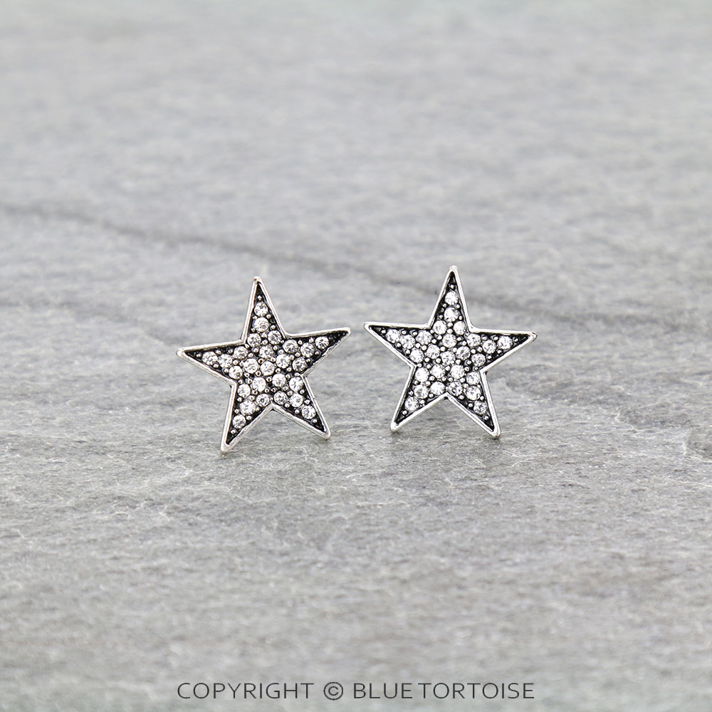 Star Stone Stud Earrings