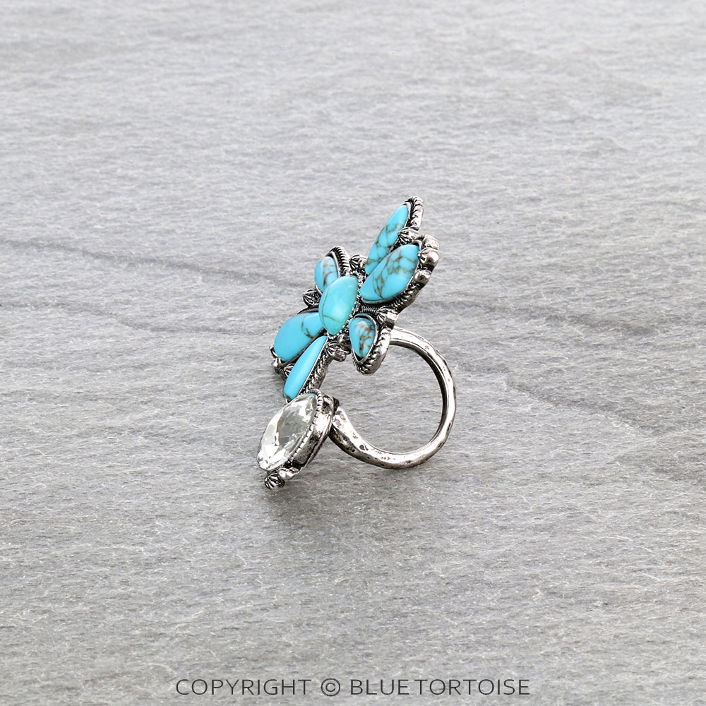 Western Design TQ/CR Stone Cuff Ring - Image 2