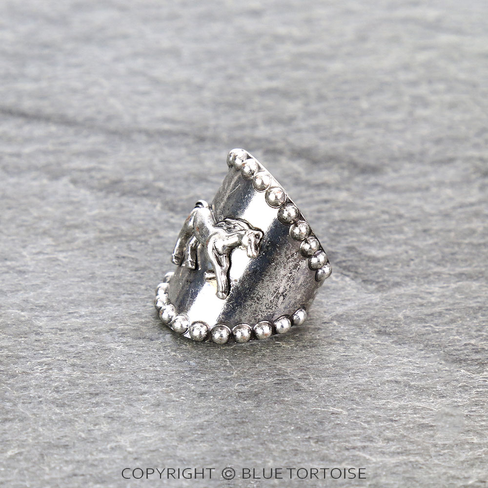 Western Horse Cuff Ring - Image 2