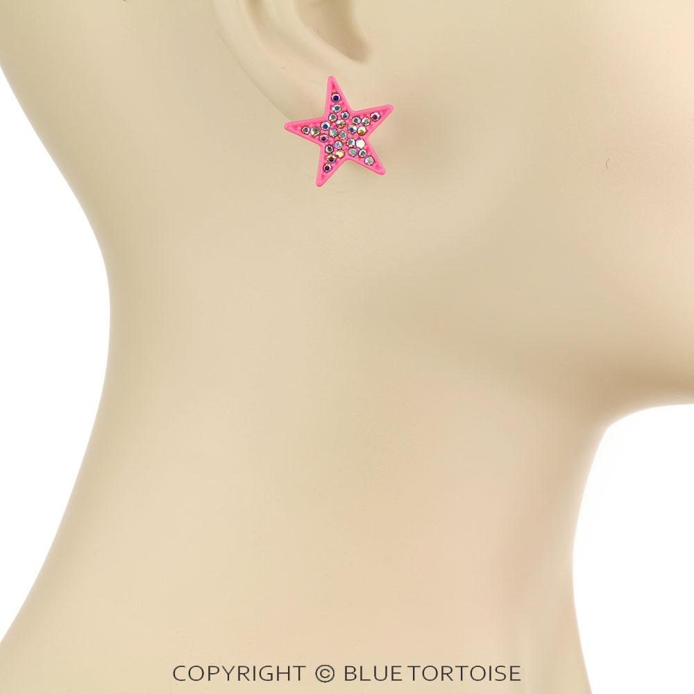 Star Stone Stud Earrings - Image 2