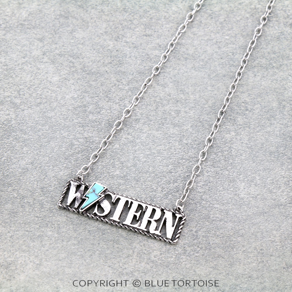 Thunder Stone Bar Necklace