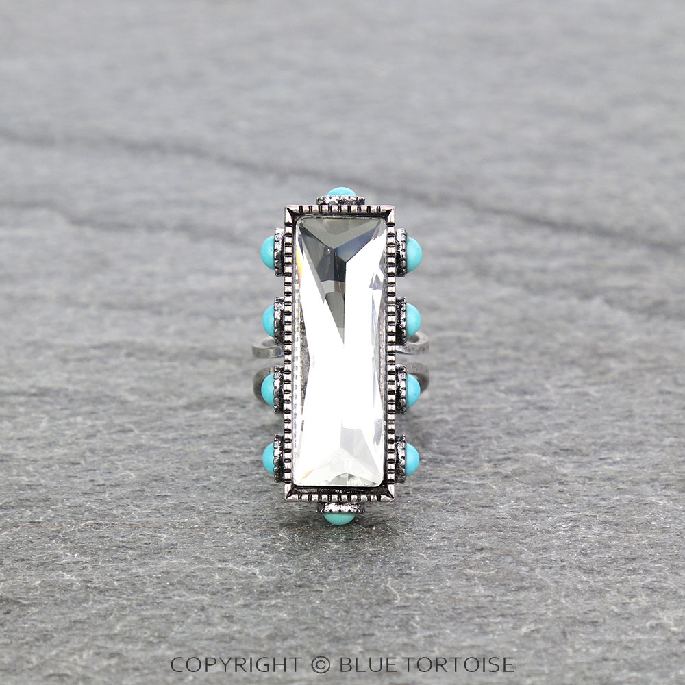 Bar Stone Cuff Ring