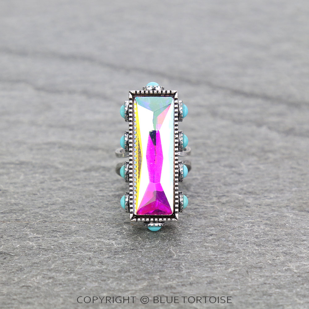 Bar Stone Cuff Ring