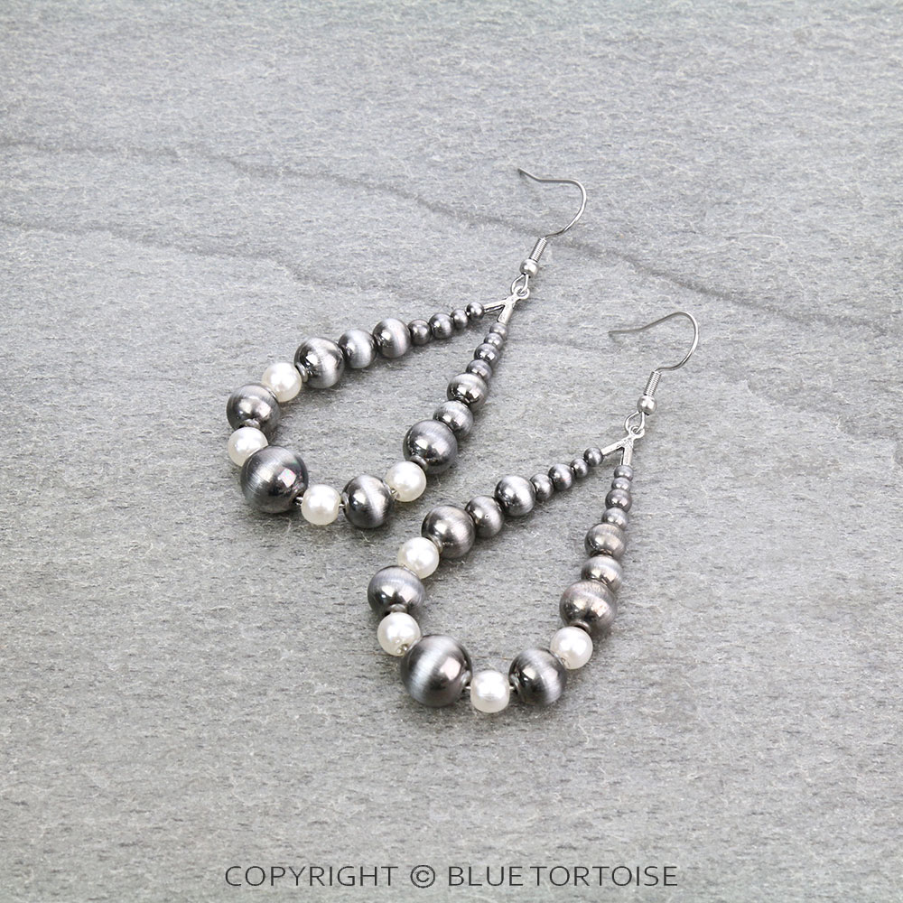 Cosmic Unicorn Pearl Teardrop Dangle Earrings