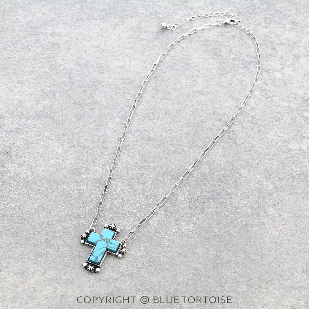 Western Cross Pendant Necklace - Image 3