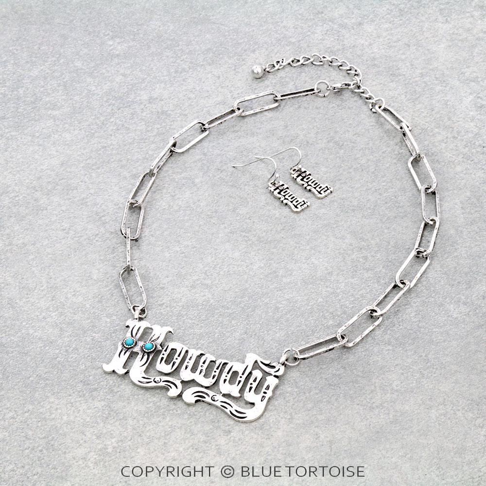 "Howdy" Chain Necklace Set
