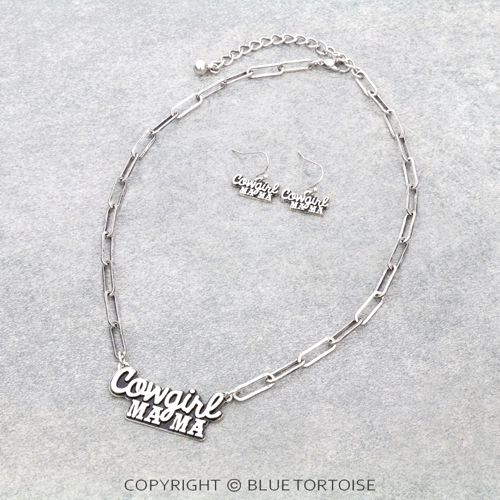 "Cowgirl Mama" Chain Necklace Set