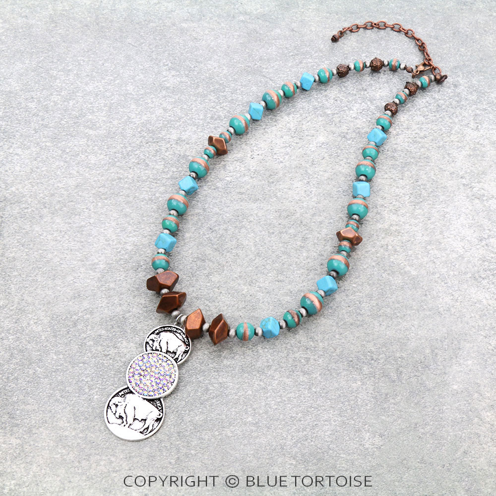 Western Buffalo Coin Necklace