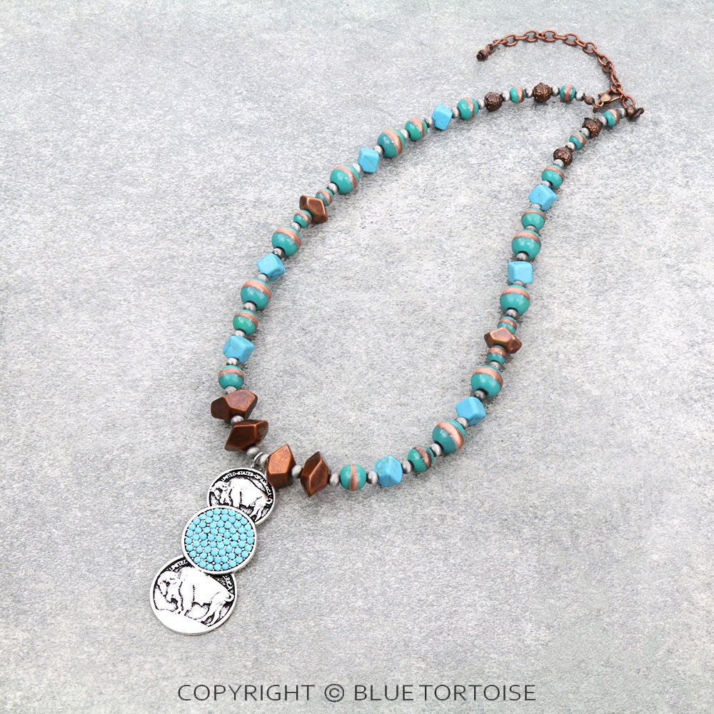 Western Buffalo Coin Necklace