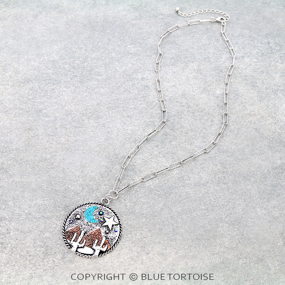 Western Night Scenery Necklace