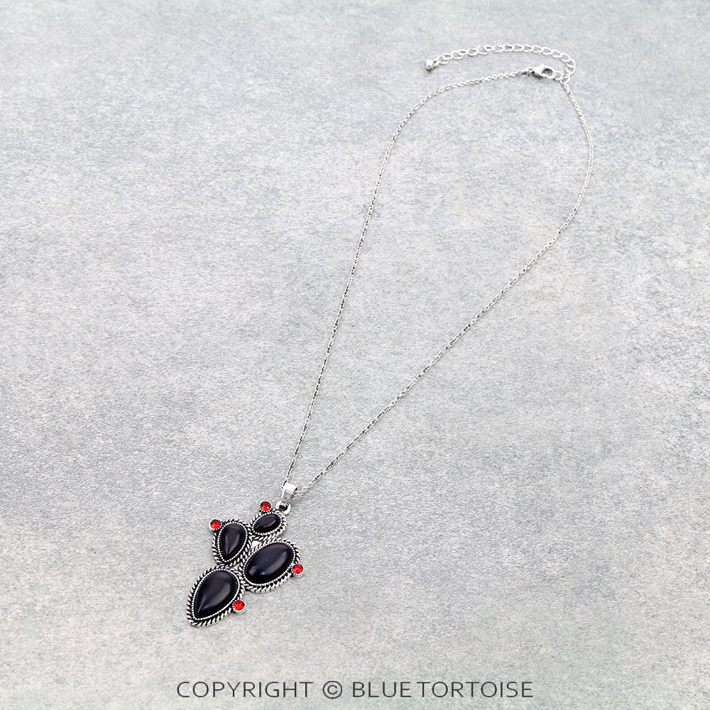 Western Cactus Stone Necklace