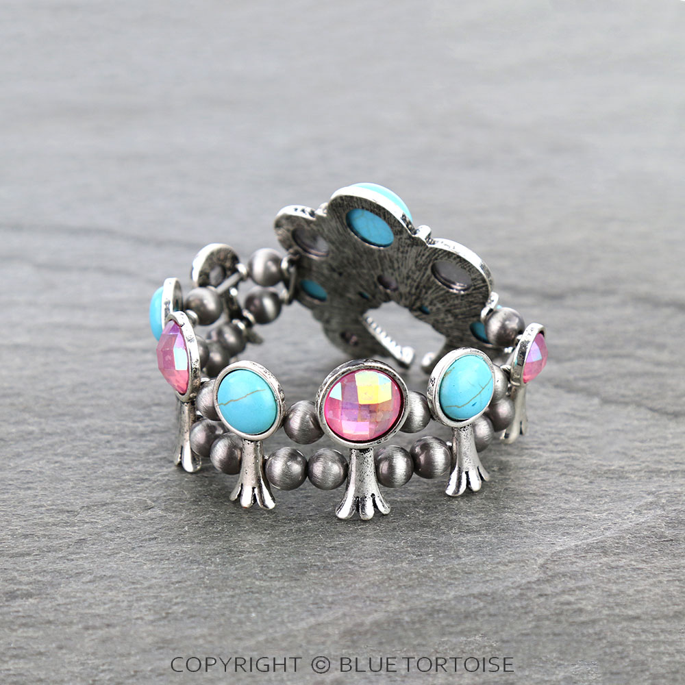 Cosmic Squash Blossom Stretch Bracelet - Image 3