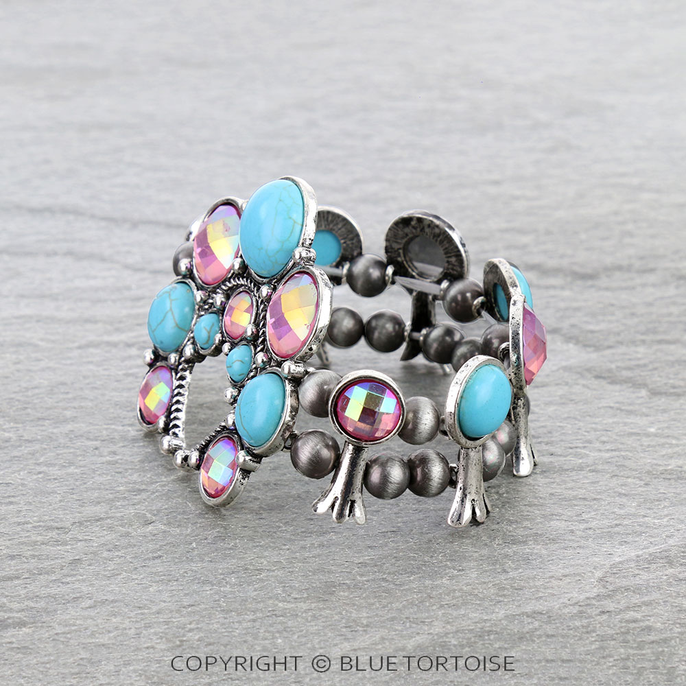 Cosmic Squash Blossom Stretch Bracelet - Image 4
