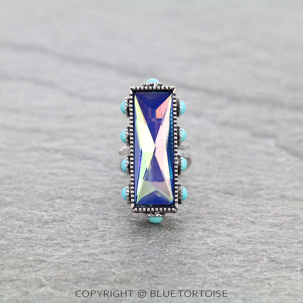 Bar Stone Cuff Ring