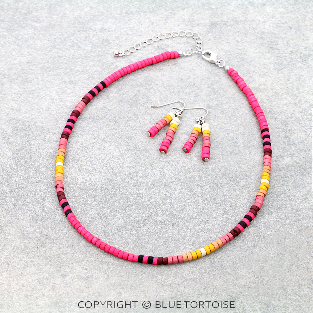 Western Wood Bead Necklace Set