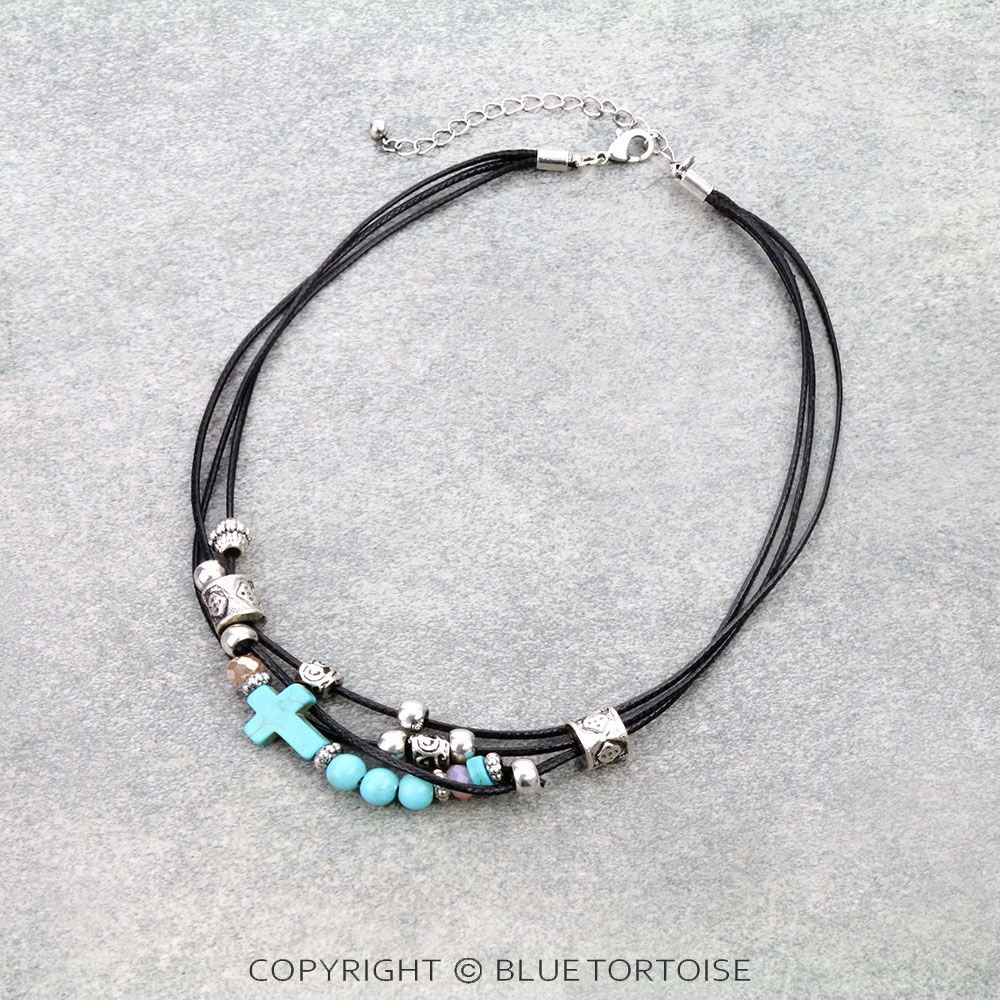 Western Cross Stone Choker