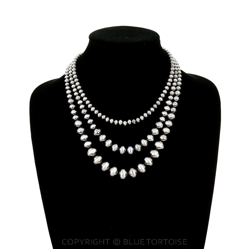 3Row Navajo Style Pearl Necklace - Image 2