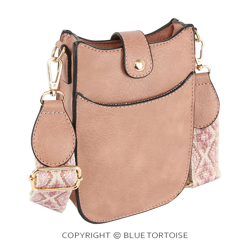 Aztec Strap Faux Leather Cellphone Crossbody Bag - Image 5