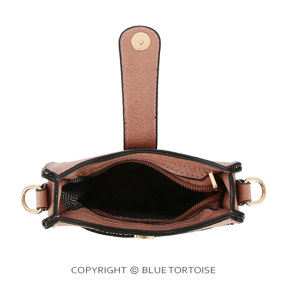 Aztec Strap Faux Leather Cellphone Crossbody Bag - Image 3