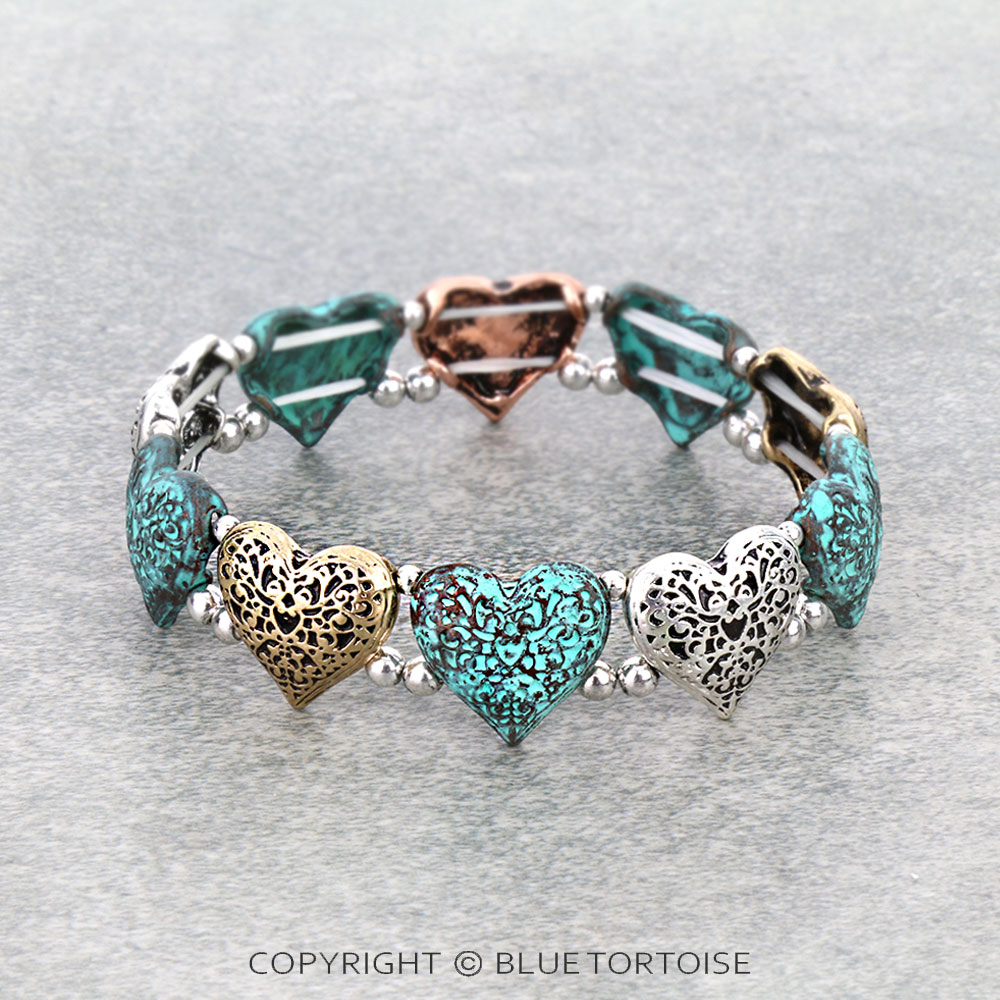 Western Heart Stretch Bracelet
