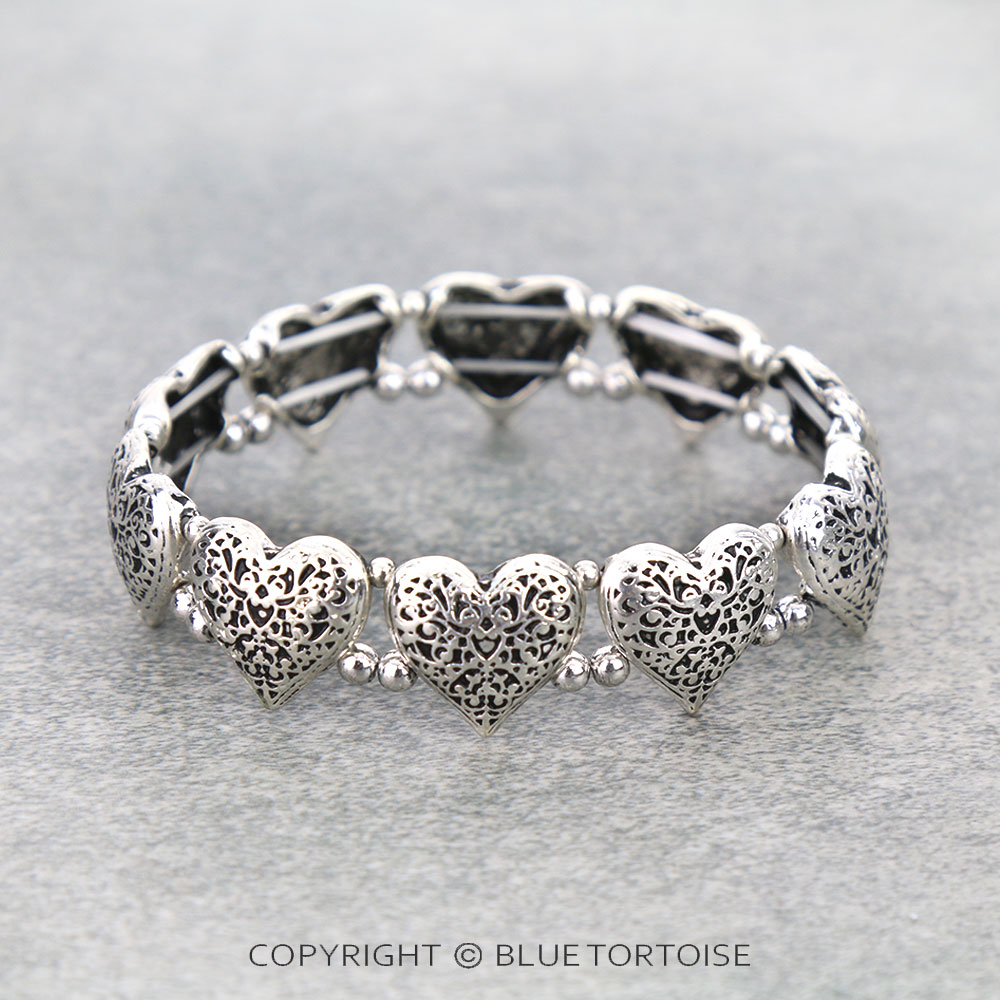Western Heart Stretch Bracelet